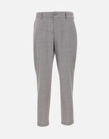 BOSS Pantaloni dal fit affusolato in lana vergine GREY Uomo 