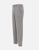 BOSS Pantaloni dal fit affusolato in lana vergine GREY Uomo 