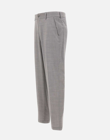 BOSS Pantaloni dal fit affusolato in lana vergine GREY Uomo 