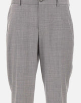 BOSS Pantaloni dal fit affusolato in lana vergine GREY Uomo 