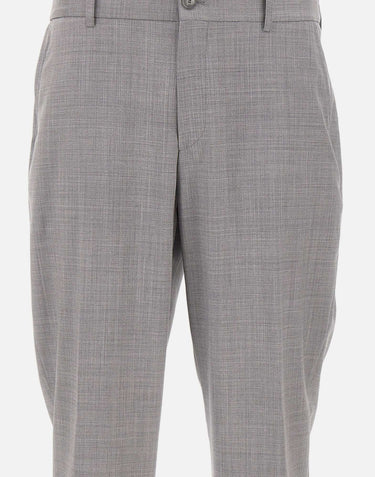 BOSS Pantaloni dal fit affusolato in lana vergine GREY Uomo 
