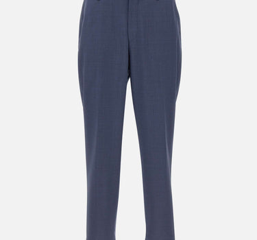 BOSS Pantaloni dal fit affusolato in lana vergine BLUE Uomo 