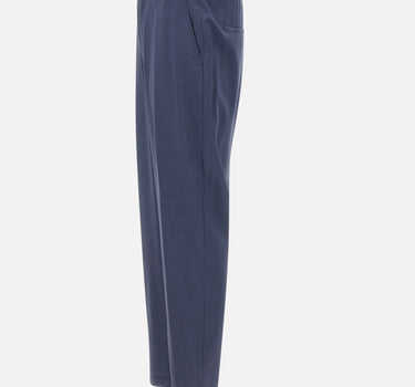 BOSS Pantaloni dal fit affusolato in lana vergine BLUE Uomo 