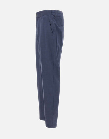 BOSS Pantaloni dal fit affusolato in lana vergine BLUE Uomo 