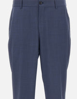 BOSS Pantaloni dal fit affusolato in lana vergine BLUE Uomo 