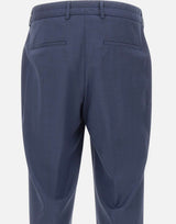 BOSS Pantaloni dal fit affusolato in lana vergine BLUE Uomo 