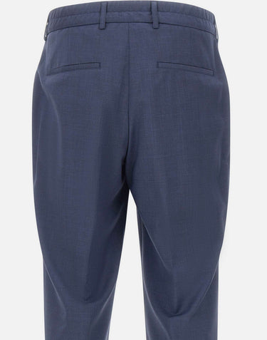 BOSS Pantaloni dal fit affusolato in lana vergine BLUE Uomo 