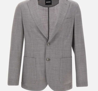 BOSS Blazer slim fit in lana vergine GREY Uomo 