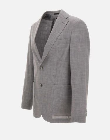 BOSS Blazer slim fit in lana vergine GREY Uomo 