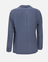 BOSS Blazer slim fit in lana vergine BLUE Uomo 