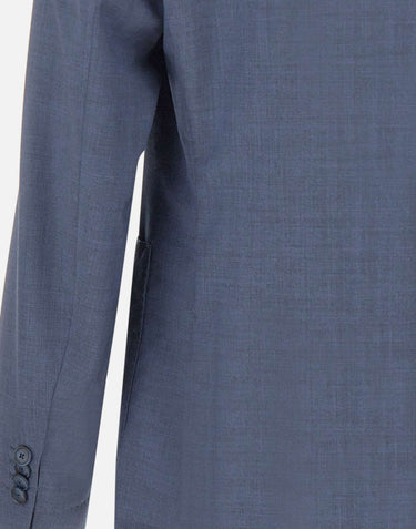 BOSS Blazer slim fit in lana vergine BLUE Uomo 