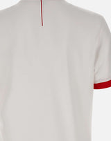 T-shirt in cotone elasticizzato con bandiera 50562134 101 BOSS 