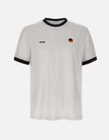 T-shirt in cotone elasticizzato con bandiera 50562134 102 BOSS 