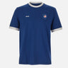 BOSS T-shirt in cotone elasticizzato con bandiera BLUE Uomo 