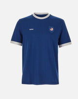 BOSS T-shirt in cotone elasticizzato con bandiera BLUE Uomo 