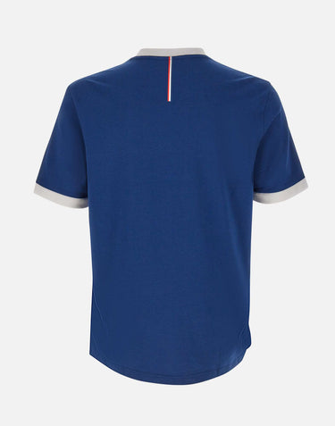 BOSS T-shirt in cotone elasticizzato con bandiera BLUE Uomo 
