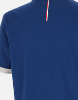 BOSS T-shirt in cotone elasticizzato con bandiera BLUE Uomo 