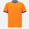T-shirt in cotone elasticizzato con bandiera 50562134 821 BOSS 