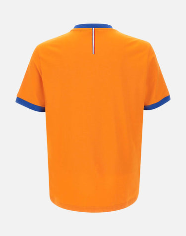 T-shirt in cotone elasticizzato con bandiera 50562134 821 BOSS 