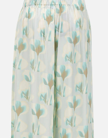 BOSS Pantaloni oversized fit con stampa floreale MULTICOLOR Donna 