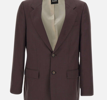 BOSS Blazer relaxed fit in twill BROWN Uomo 
