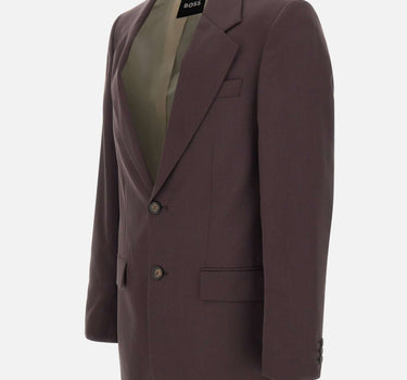 BOSS Blazer relaxed fit in twill BROWN Uomo 