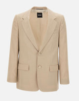 BOSS Blazer relaxed fit in twill BEIGE Uomo 