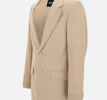 BOSS Blazer relaxed fit in twill BEIGE Uomo 