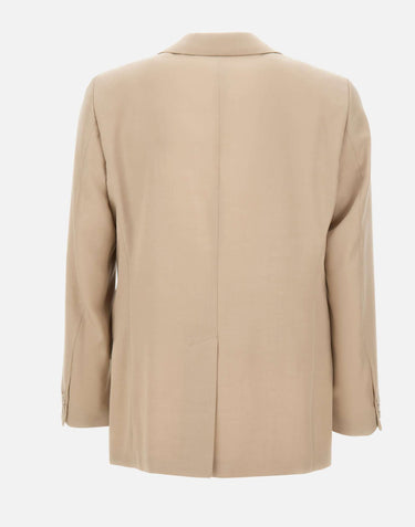BOSS Blazer relaxed fit in twill BEIGE Uomo 