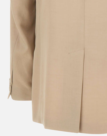 BOSS Blazer relaxed fit in twill BEIGE Uomo 
