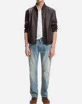 BOSS Giacca in pelle nappa BROWN Uomo 