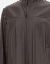 BOSS Giacca in pelle nappa BROWN Uomo 