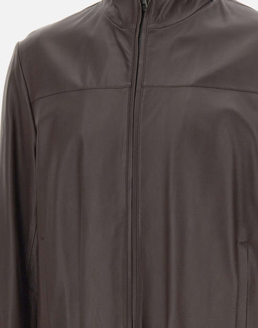 BOSS Giacca in pelle nappa BROWN Uomo 