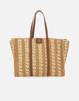 BOSS Borsa a spalla in paglia BROWN Donna 