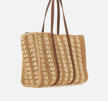BOSS Borsa a spalla in paglia BROWN Donna 