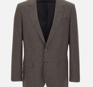 BOSS Blazer slim fit in misto lana BROWN Uomo 