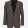 BOSS Blazer slim fit in misto lana BROWN Uomo 