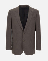 BOSS Blazer slim fit in misto lana BROWN Uomo 