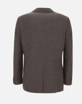 BOSS Blazer slim fit in misto lana BROWN Uomo 