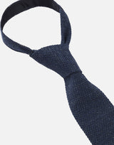 BOSS Cravatta in lino e seta Tussah BLUE Uomo 
