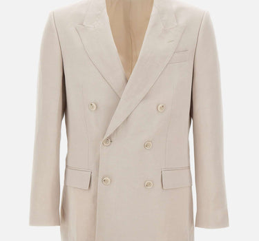 BOSS Blazer slim fit con micro motivo BEIGE Uomo 