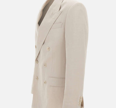 BOSS Blazer slim fit con micro motivo BEIGE Uomo 