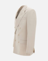 BOSS Blazer slim fit con micro motivo BEIGE Uomo 