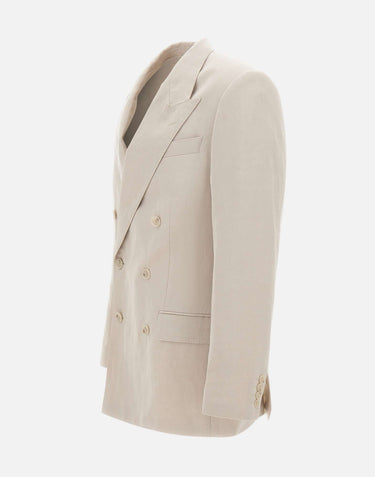 BOSS Blazer slim fit con micro motivo BEIGE Uomo 