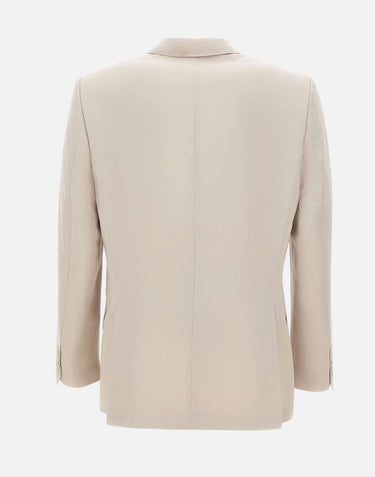 BOSS Blazer slim fit con micro motivo BEIGE Uomo 