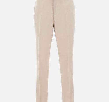 BOSS Pantaloni slim fit con micro motivo BEIGE Uomo 