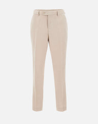 BOSS Pantaloni slim fit con micro motivo BEIGE Uomo 