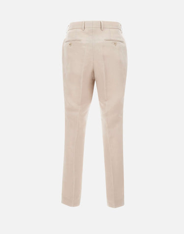 BOSS Pantaloni slim fit con micro motivo BEIGE Uomo 