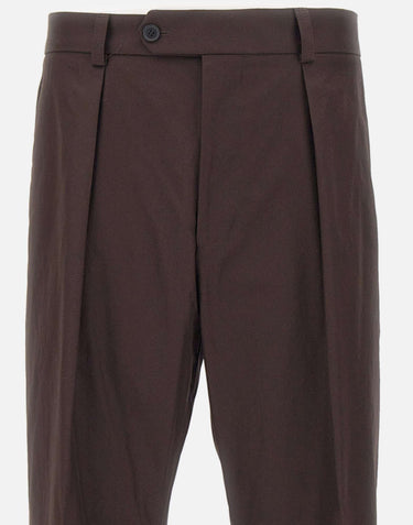 Pantaloni con pince in cotone 50563825 210 BOSS 
