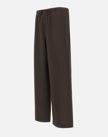 Pantaloni con coulisse in lana vergine 50563827 210 BOSS 
